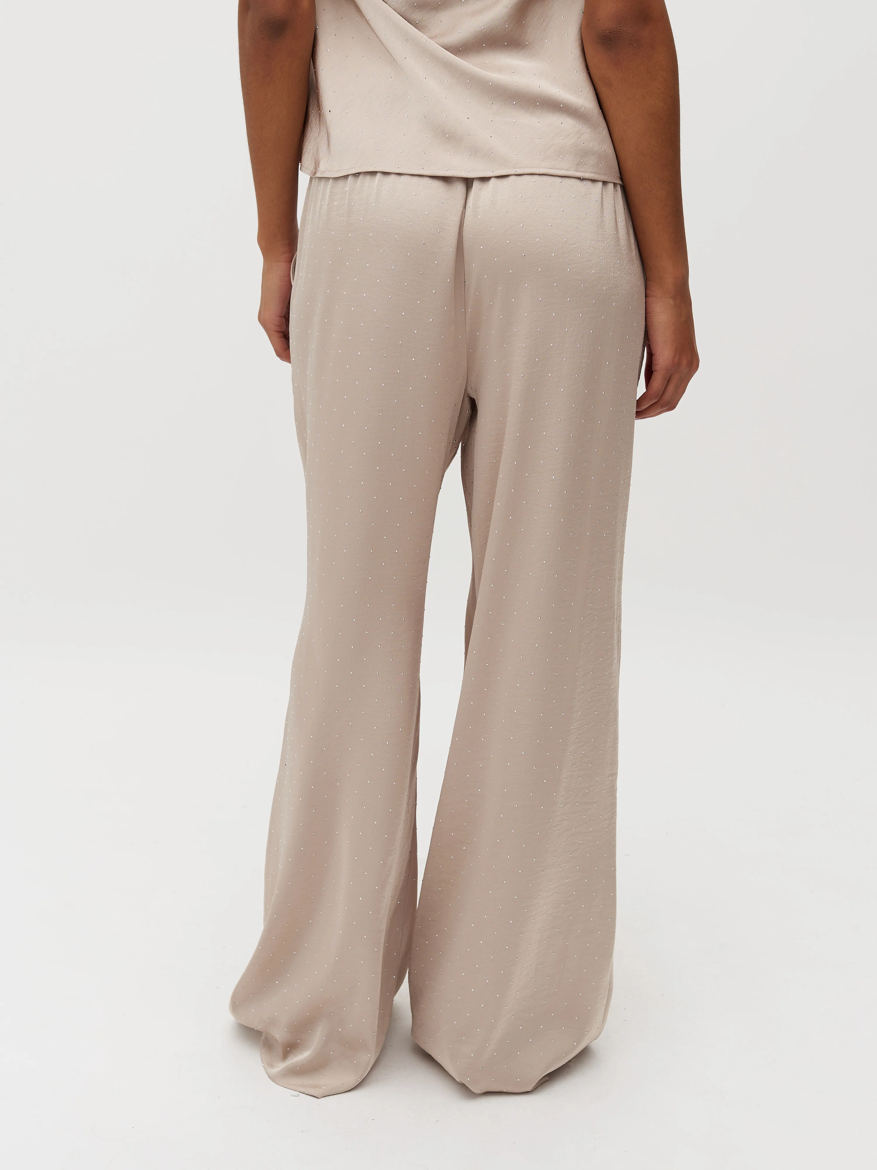 Asaka-M Satin Trousers - Light Sand - Image 4