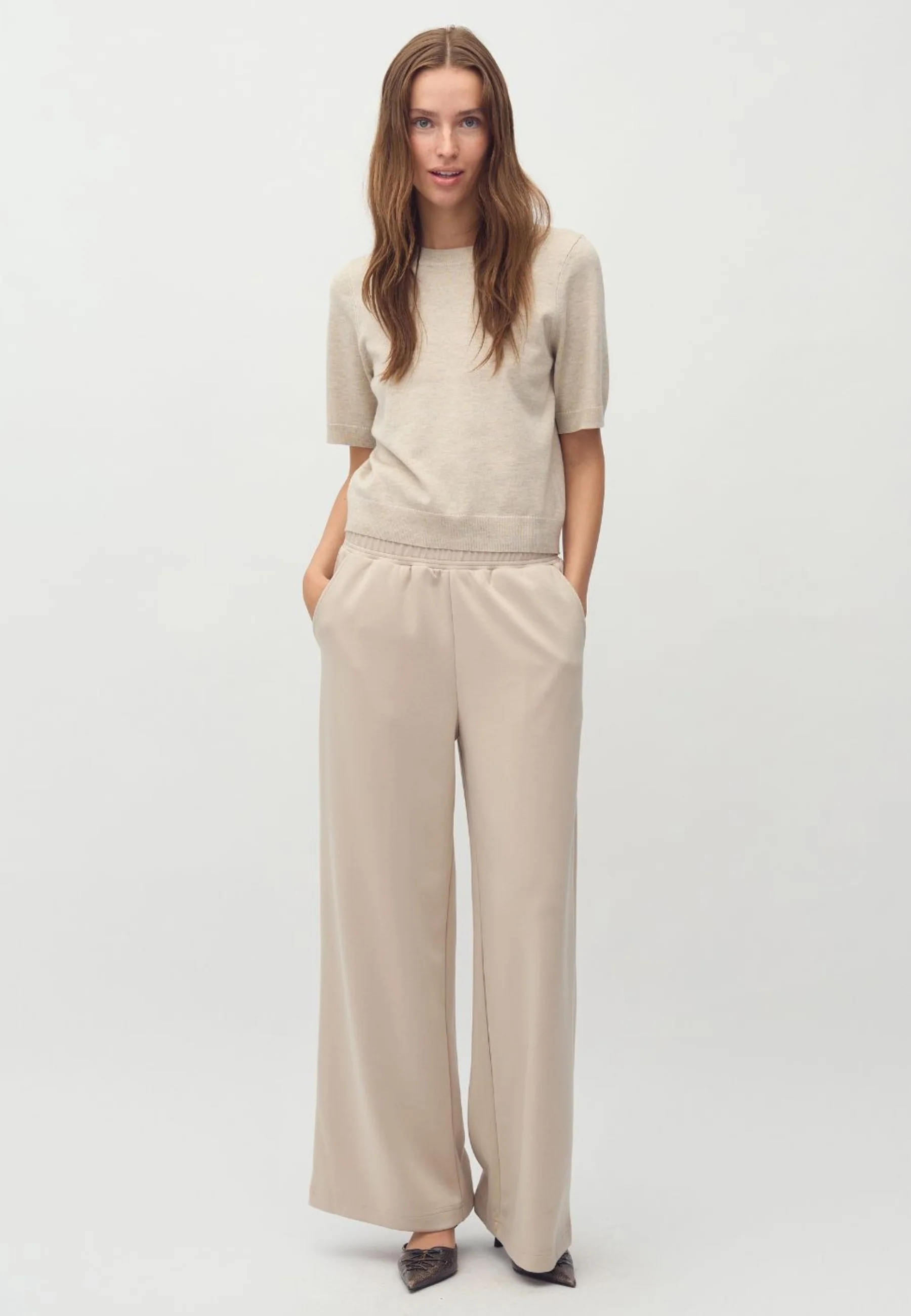 Carla-M Knit Blouse - Island Fossil Melange - Image 3