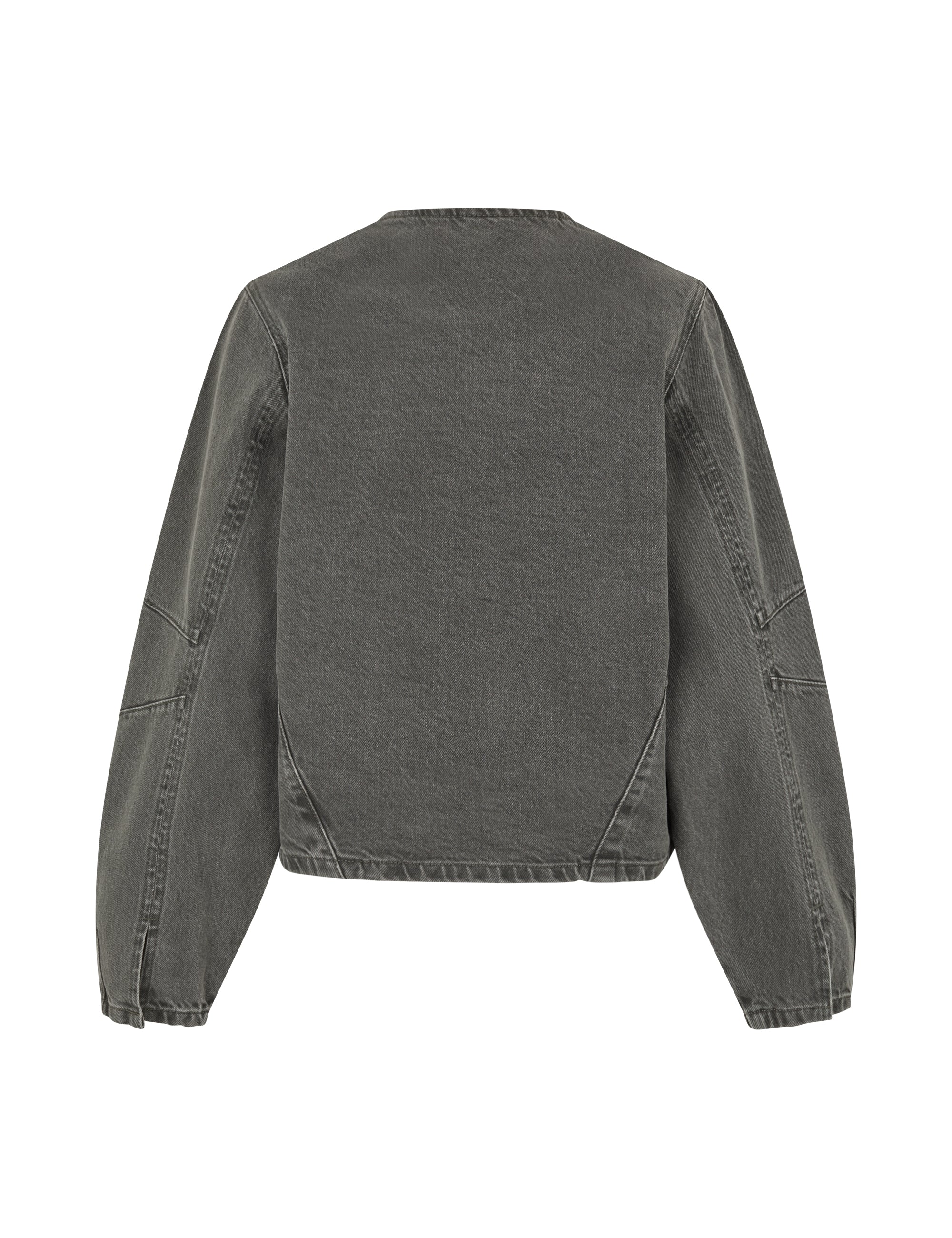 Exana-M Denim blouse - Khaki Green Wash - Image 5