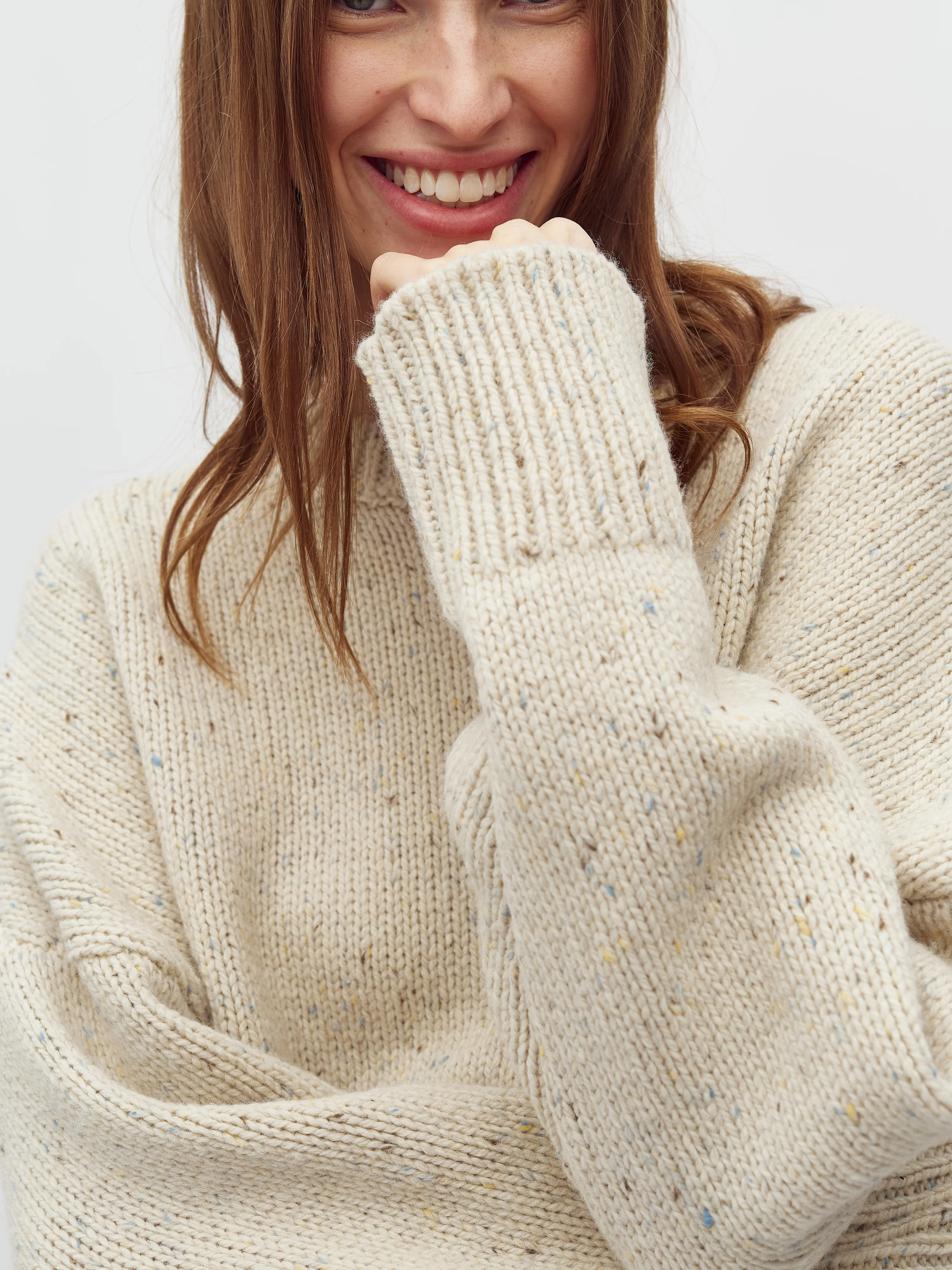 Gillian-M Knit Sweater - Oyster Sprinkle - Image 3