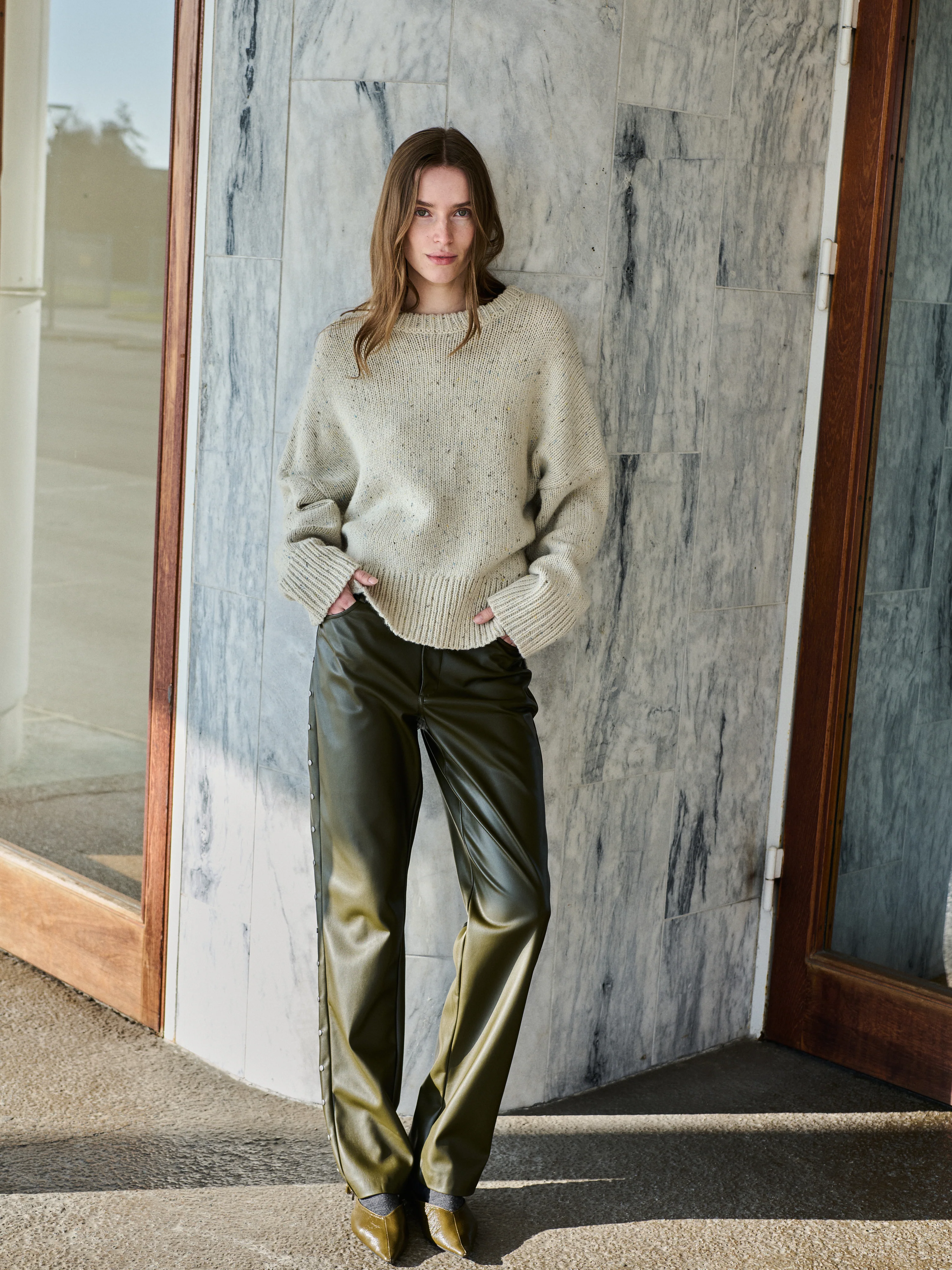 Gillian-M Knit Sweater - Oyster Sprinkle - Image 6