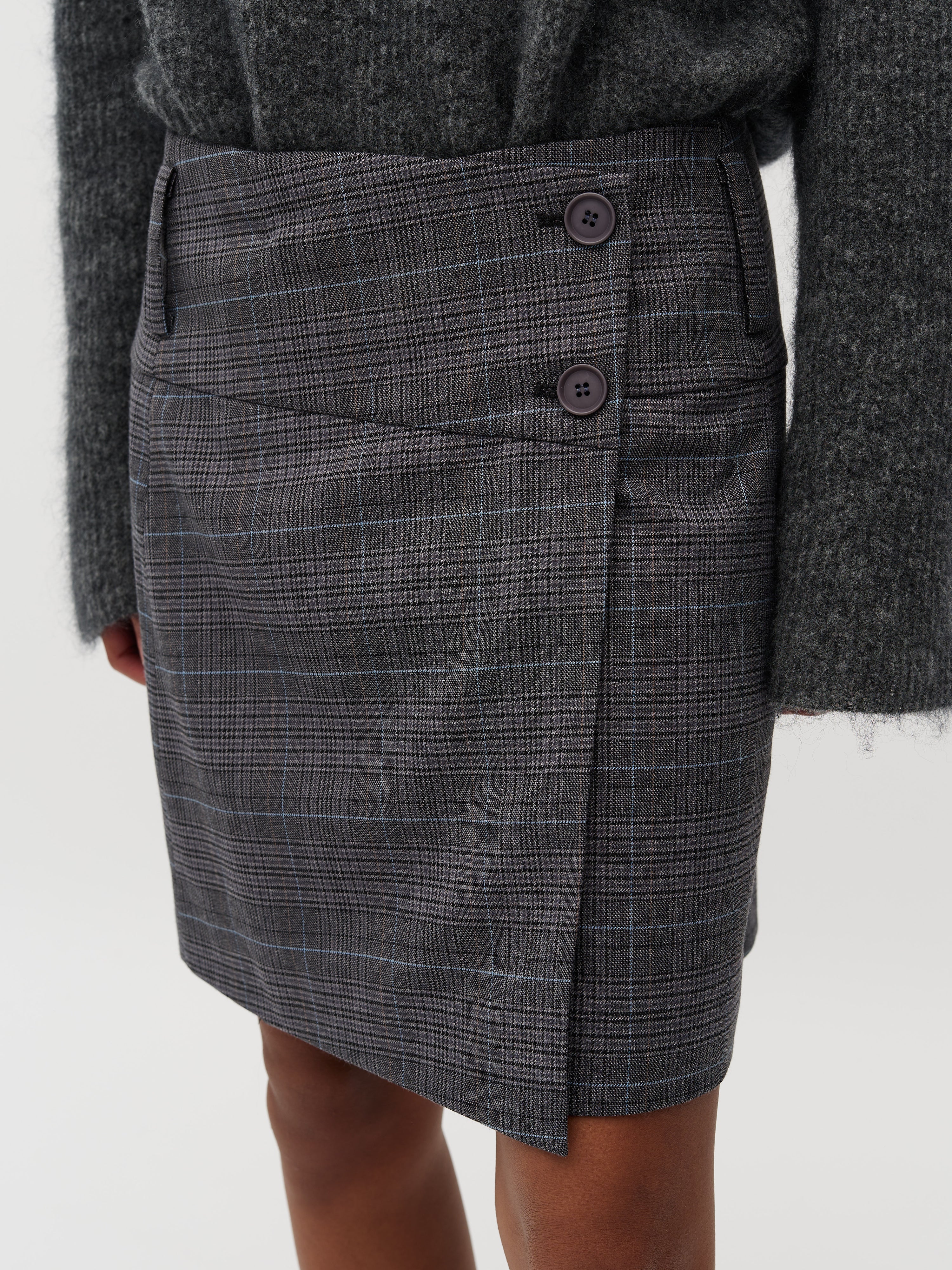 Jeani-M Skirt - Grey Check - Image 3