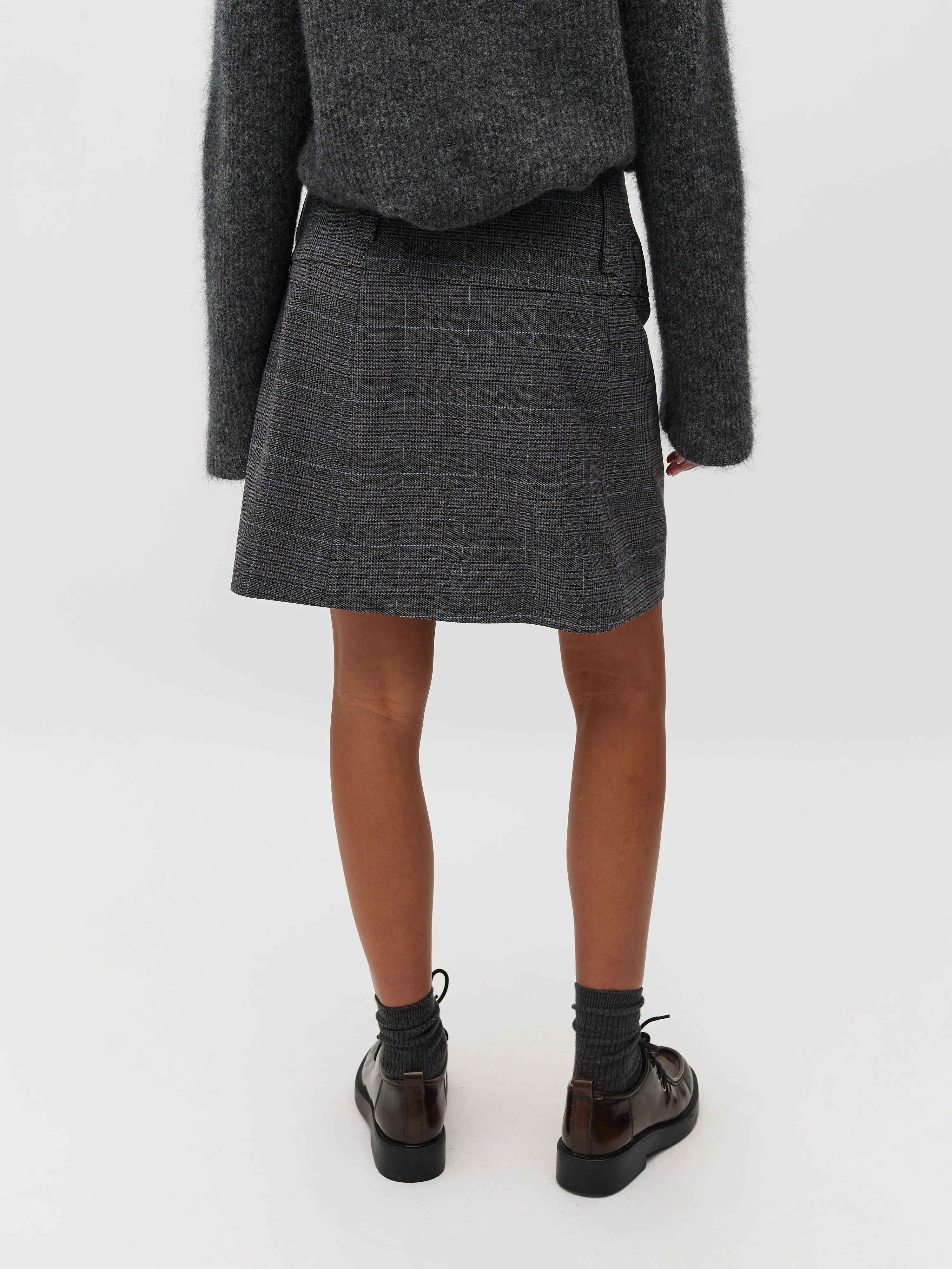 Jeani-M Skirt - Grey Check - Image 4