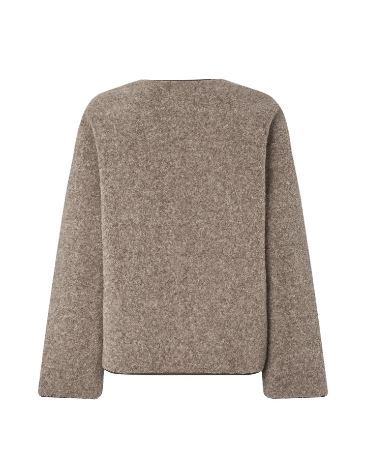 Keisa-M Jacket - Grey Coffee Melange - Image 7