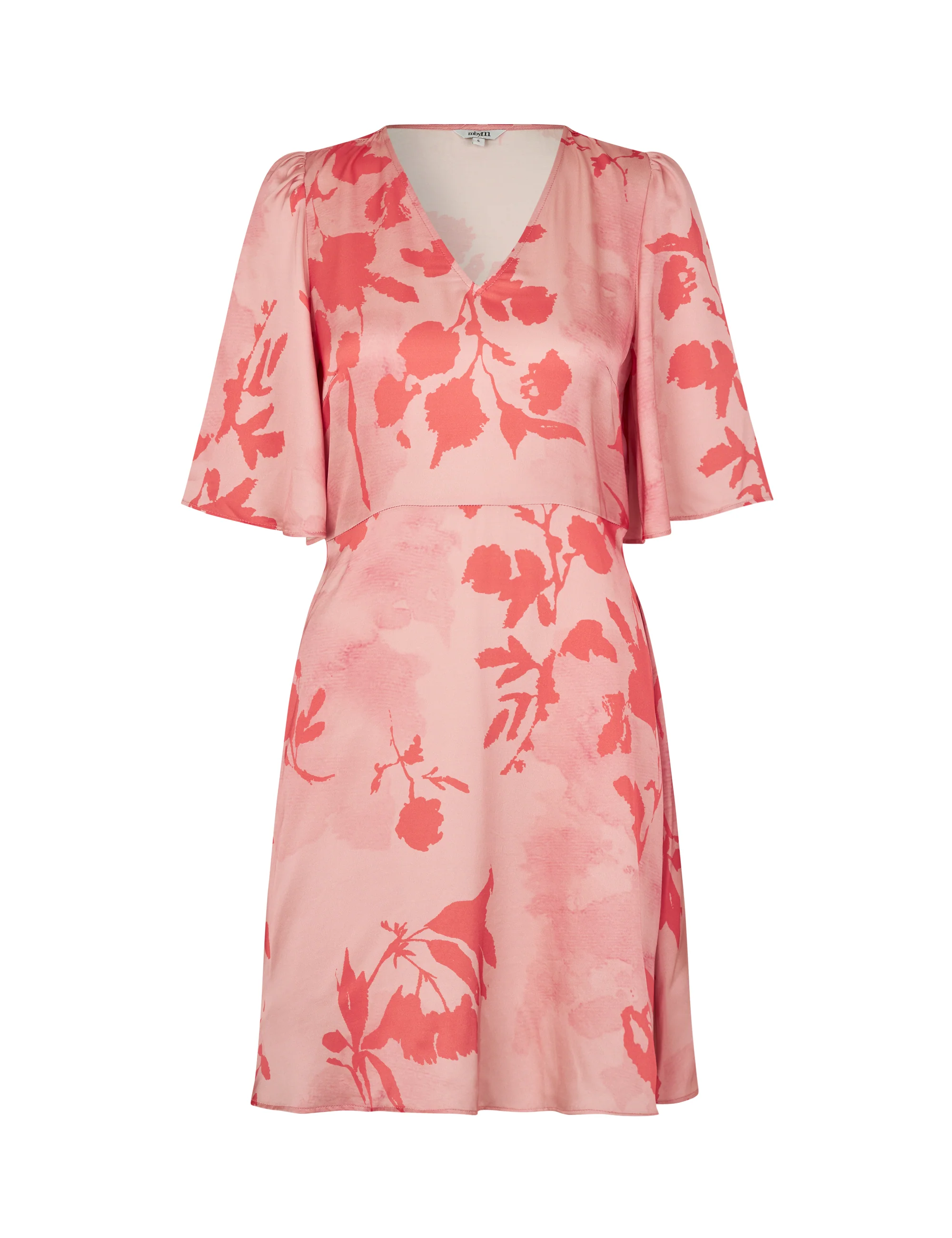 Melika V-M Dress - Coral Felissa Print - Image 5