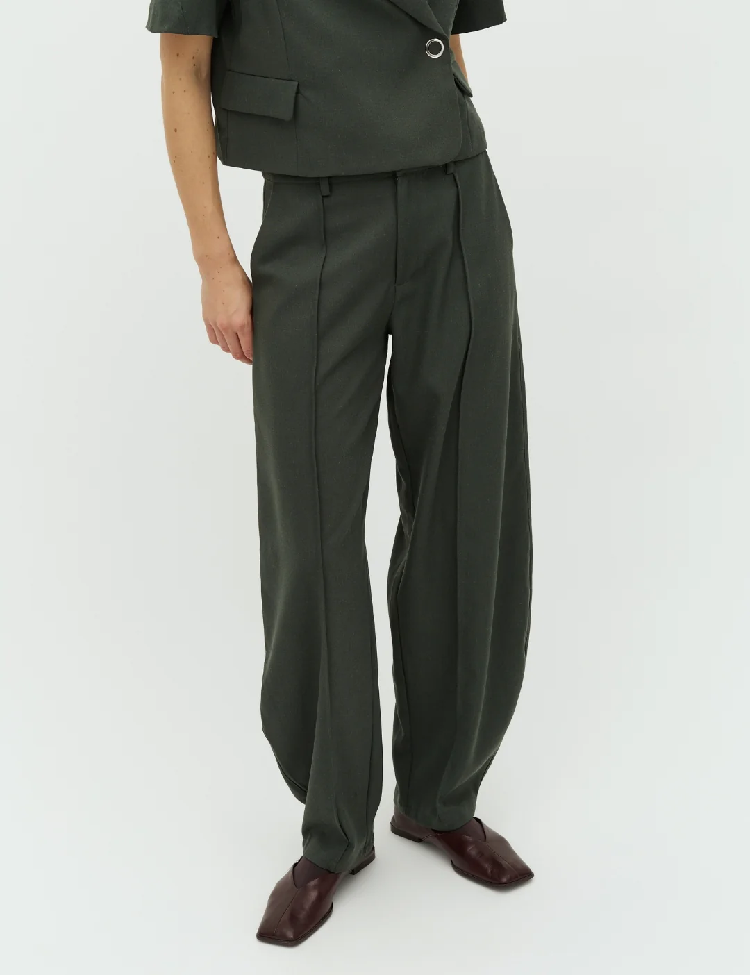 Pija-M Trousers - Pine Green - Image 3